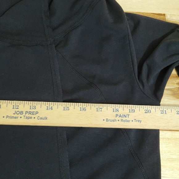 Mod-O-Doc Women's Sz S Black Waterfall Open Front Cardigan 3/4 Sleeve Lagenlook - Picture 12 of 13